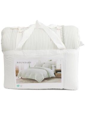 Boundary Blue Stripe Comforter Set - Classic Home Bedding